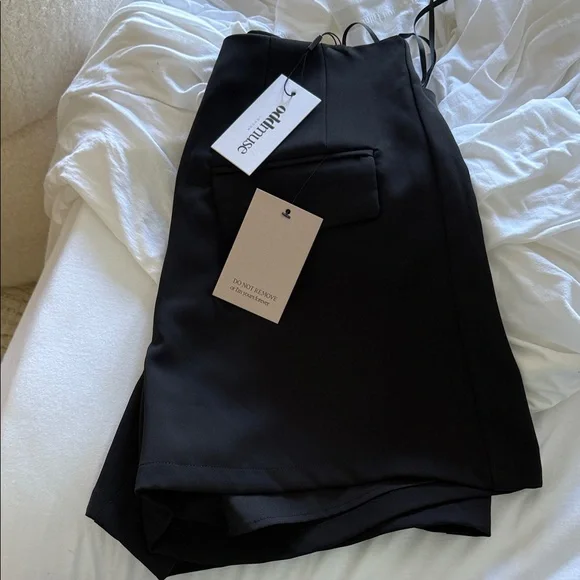 Odd Muse Black High Waist Women's Shorts - Picture 2 of 4